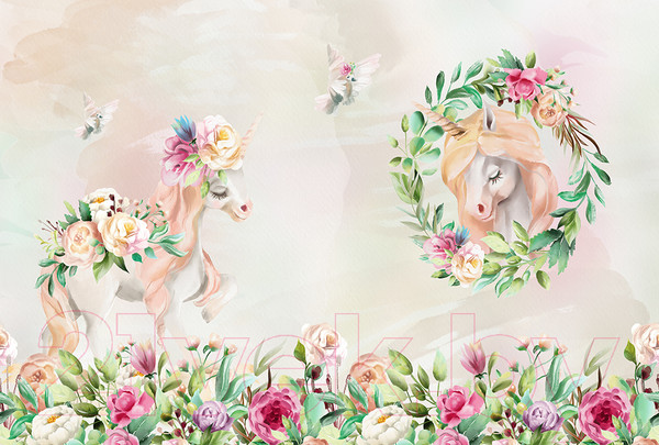 Изображение товара Фотообои листовые Vimala Детский единорог (270x400)