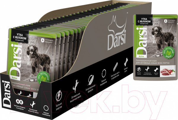 Изображение товара Влажный корм для собак Darsi Всех пород утка с яблоком / 53810 (85г)