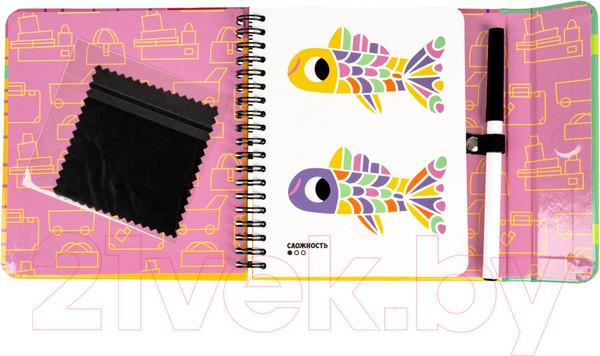 Изображение товара Развивающая книга Bondibon Мини игры в дорогу. Найди отличия по цвету / ВВ5351