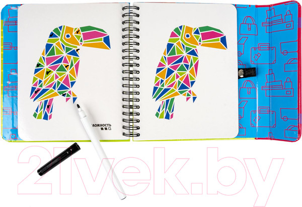 Изображение товара Развивающая книга Bondibon Мини игры в дорогу. Найди отличия по цвету / ВВ5352