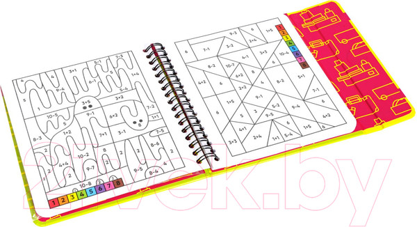 Изображение товара Развивающая книга Bondibon Мини игры в дорогу. Раскраски-задачки / ВВ5355