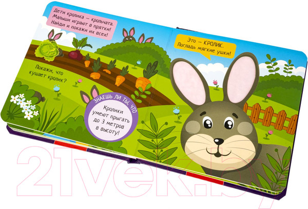 Изображение товара Развивающая книга Bondibon Мини игры Играю где хочу Погладь меня / ВВ5473