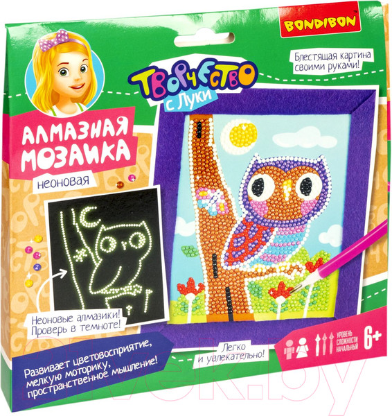 Изображение товара Набор алмазной вышивки Bondibon Совушка / ВВ5349