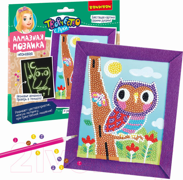 Изображение товара Набор алмазной вышивки Bondibon Совушка / ВВ5349