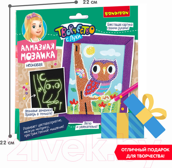 Изображение товара Набор алмазной вышивки Bondibon Совушка / ВВ5349