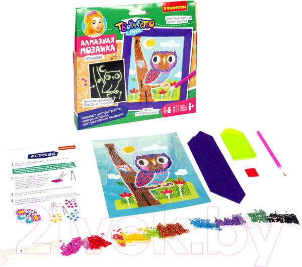 Изображение товара Набор алмазной вышивки Bondibon Совушка / ВВ5349