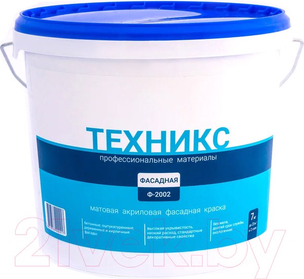 Изображение товара Краска Техникс Фасад ВД-АК-1 Ф-2002 P (7кг, серый)