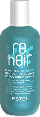 Изображение товара Шампунь для волос Estel reHAIR Prebiotic против выпадения волос для мужчин (250мл)