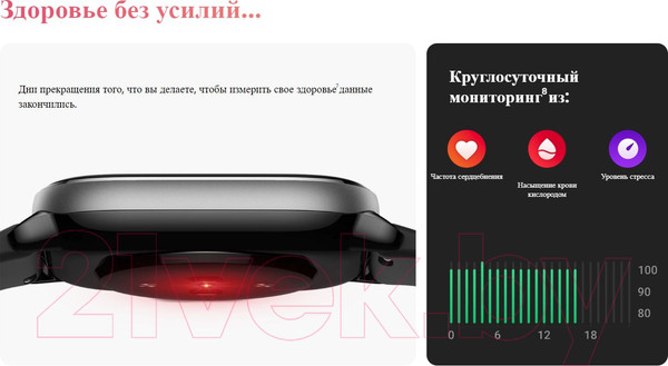Изображение товара Умные часы Amazfit GTS 4 mini / A2176 (черный)