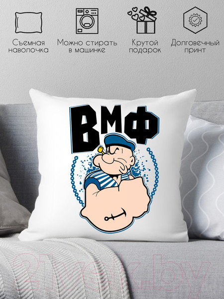 Изображение товара Подушка декоративная Print Style ВМФ / 40x40plat20