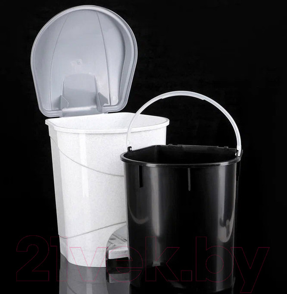 Изображение товара Мусорное ведро Idea М2890 (мраморный)