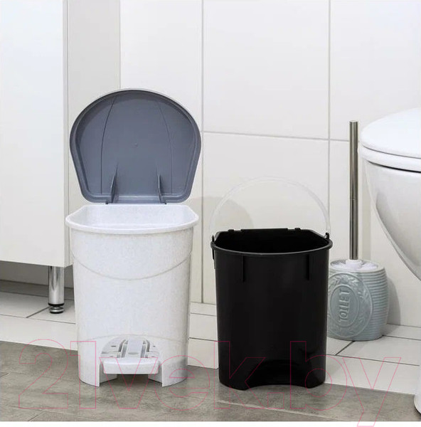 Изображение товара Мусорное ведро Idea М2890 (мраморный)