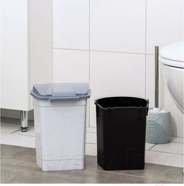 Изображение товара Мусорное ведро Idea М2890 (мраморный)