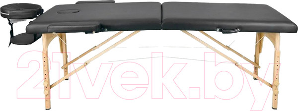 Изображение товара Массажный стол Atlas Sport Складной 2-с 60см (черный/деревянный)