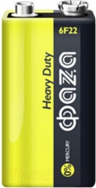 Изображение товара Батарейка Фаза Heavy Duty Shrink-1 6F22 9В / 5002265