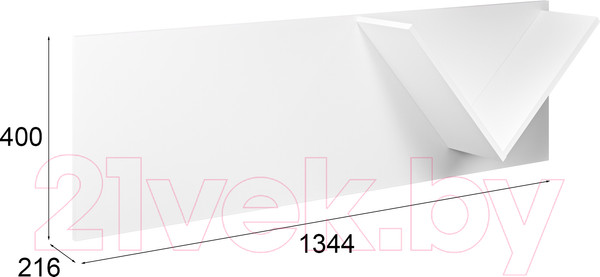 Изображение товара Полка Involux Лаура 171P003 правый (белый премиум)