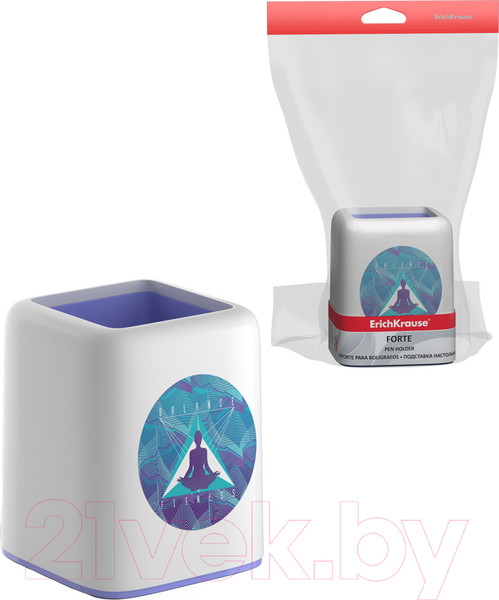 Изображение товара Подставка настольная Erich Krause Forte. Meditation / 58020 (белый/фиолетовый)