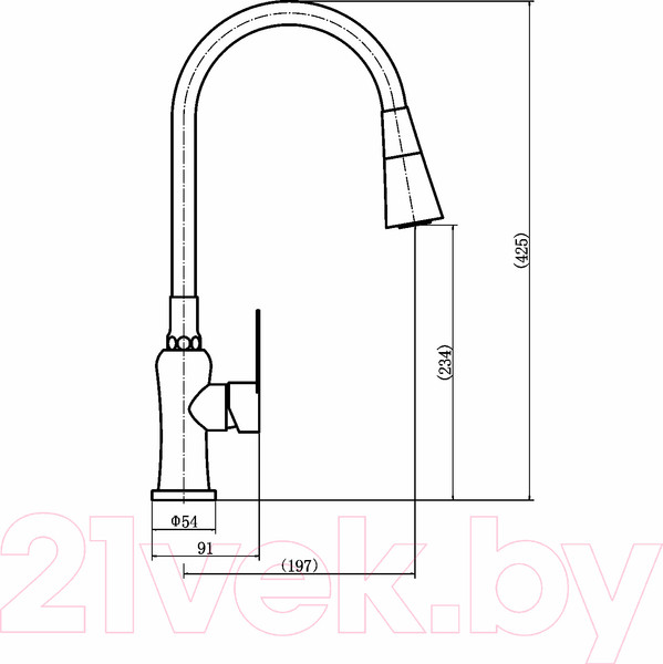 Изображение товара Смеситель Fashun A54801 + N7356