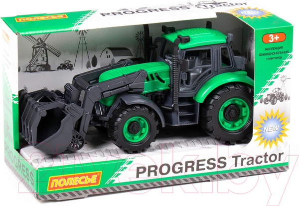 Изображение товара Погрузчик игрушечный Полесье Прогресс Сельскохозяйственный / 91741