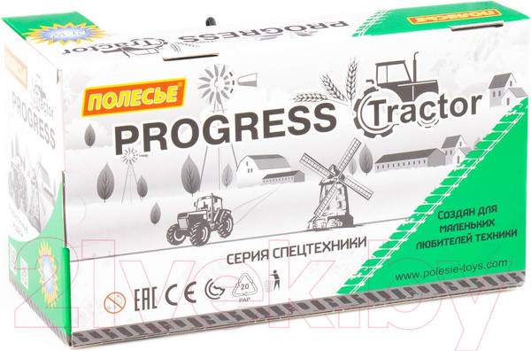 Изображение товара Погрузчик игрушечный Полесье Прогресс Сельскохозяйственный / 91741