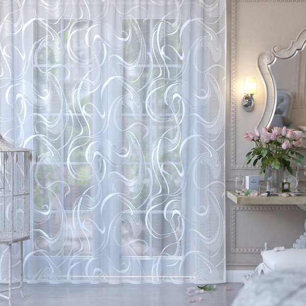 Изображение товара Гардина Лента К115НК (260x205, серебристый пион)