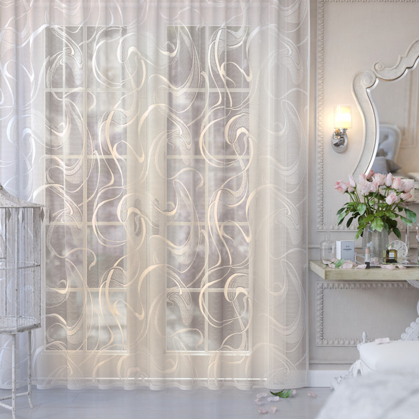 Изображение товара Гардина Лента К115НК (260x205, серебристый пион)