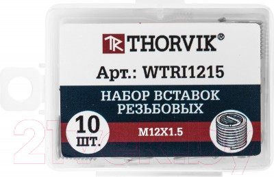 Изображение товара Набор резьбовых  вставок Thorvik M12x1.5 WTRI1215