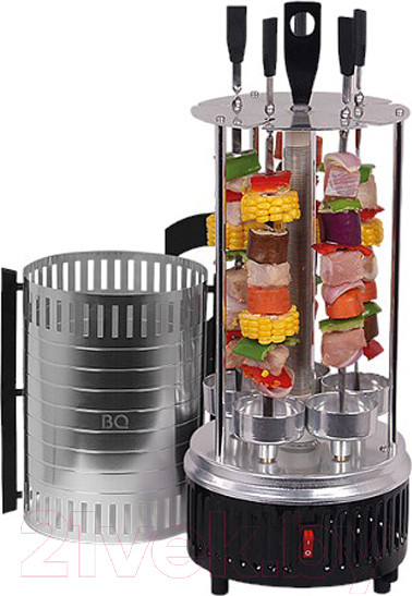 Изображение товара Электрошашлычница BQ BBQ1000 (черный/стальной)