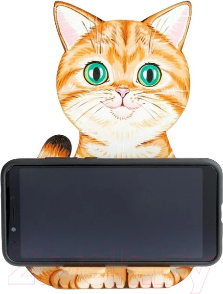 Изображение товара Набор для творчества Раскрась и подари Подставка для телефона Котик / DR-1057