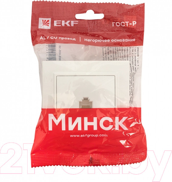 Изображение товара Розетка EKF PROxima Минск / ERK01-035-10 (белый)