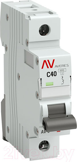 Изображение товара Выключатель автоматический EKF Averes AV-6 1P 40A (C) 6kA / mcb6-1-40C-av