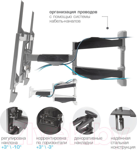 Изображение товара Кронштейн для телевизора Kromax Atlantis-35 (черный)