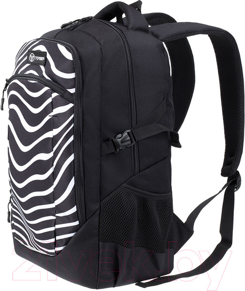 Изображение товара Школьный рюкзак Torber Class X Зебра / T9355-22-ZEB (черный/белый)