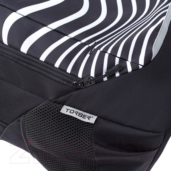 Изображение товара Школьный рюкзак Torber Class X Зебра / T9355-22-ZEB (черный/белый)