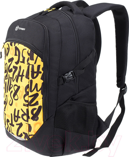 Изображение товара Школьный рюкзак Torber Class X Буквы / T9355-22-BLK-YEL (черный/желтый)