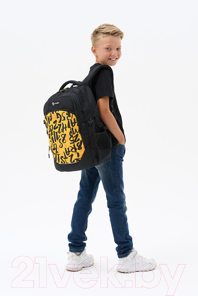 Изображение товара Школьный рюкзак Torber Class X Буквы / T9355-22-BLK-YEL (черный/желтый)