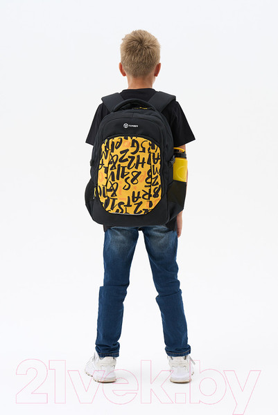 Изображение товара Школьный рюкзак Torber Class X Буквы / T9355-22-BLK-YEL (черный/желтый)