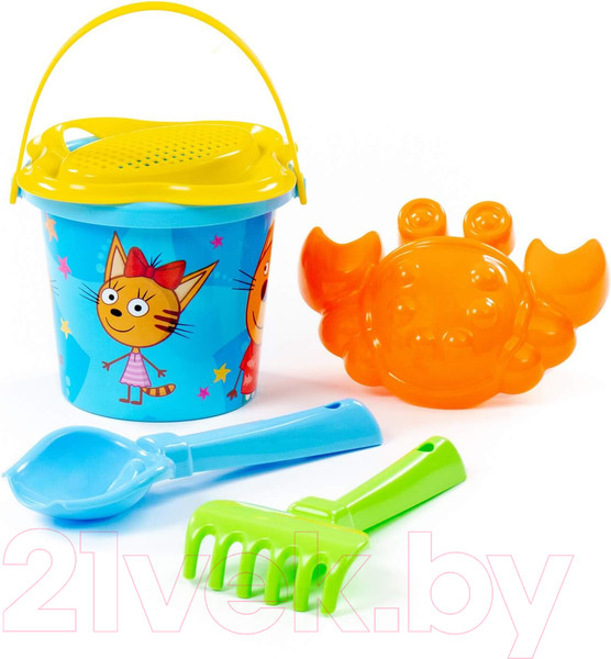 Изображение товара Набор игрушек для песочницы Полесье Три кота и море приключений №1 / 91901 (в ассортименте)