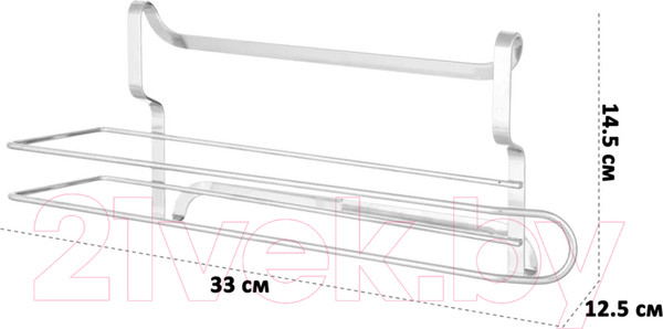 Изображение товара Держатель полотенец на рейлинг El Casa 240093 (серебристый)