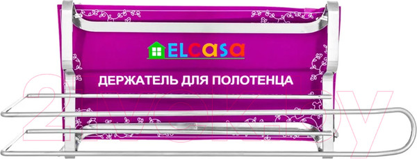 Изображение товара Держатель полотенец на рейлинг El Casa 240093 (серебристый)