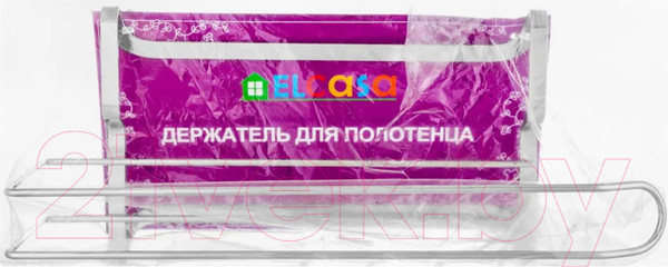 Изображение товара Держатель полотенец на рейлинг El Casa 240093 (серебристый)