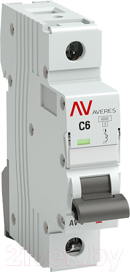 Изображение товара Выключатель автоматический EKF Averes AV-6 1P 6A (C) 6kA / mcb6-1-06C-av
