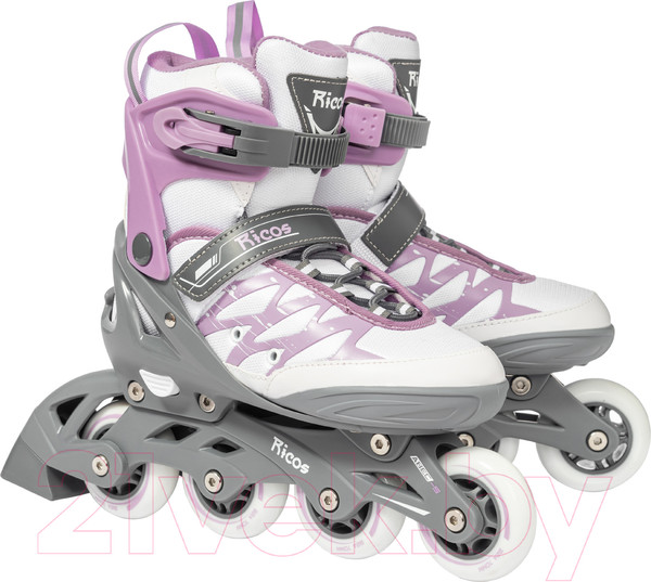 Изображение товара Роликовые коньки Ricos Stream PW-153A S (р-р 33-36, белый/лиловый)