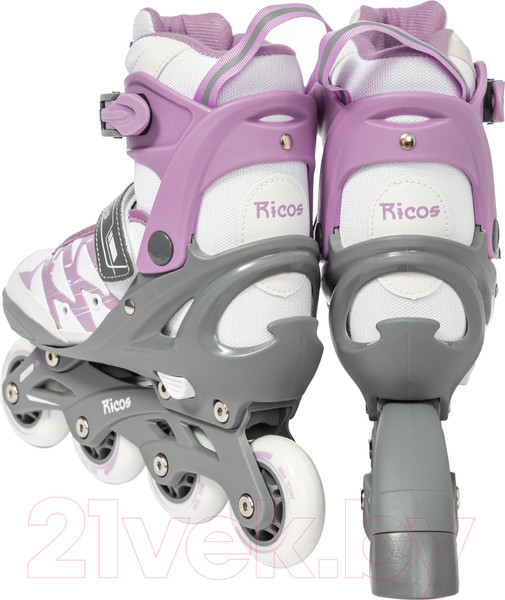 Изображение товара Роликовые коньки Ricos Stream PW-153A S (р-р 33-36, белый/лиловый)