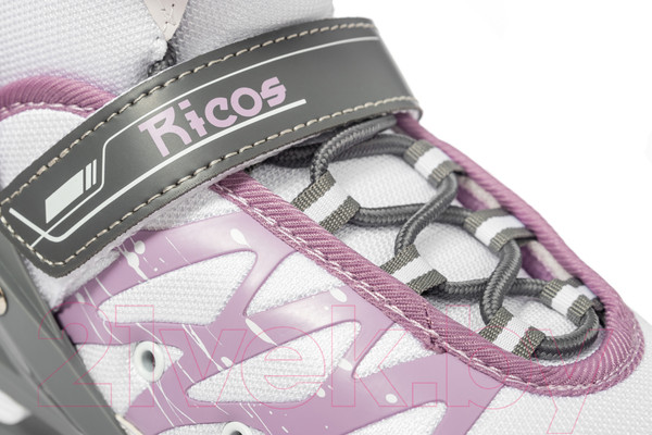 Изображение товара Роликовые коньки Ricos Stream PW-153A S (р-р 33-36, белый/лиловый)