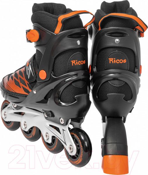 Изображение товара Роликовые коньки Ricos Stream PW-153B M (р-р 37-40, черный/оранжевый)