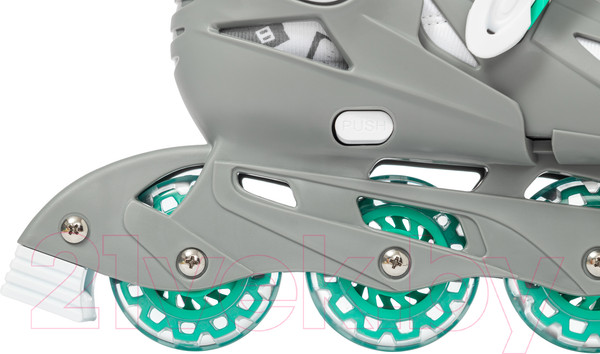 Изображение товара Роликовые коньки Ricos Kudo PW-128 XS (р-р 27-30, бирюзовый/серый)