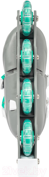 Изображение товара Роликовые коньки Ricos Kudo PW-128 L (р-р 39-42, бирюзовый/серый)