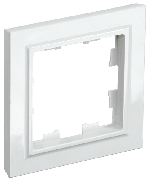 Изображение товара Рамка для выключателей и розеток IEK Brite BR-M12-K01 (белый, 1 пост)