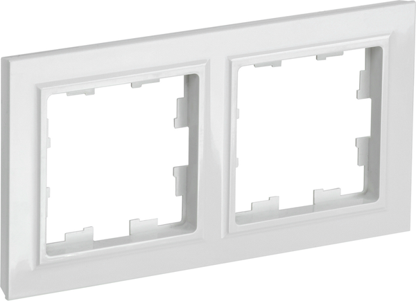 Изображение товара Рамка для выключателей и розеток IEK Brite BR-M22-K01 (белый, 2 поста)